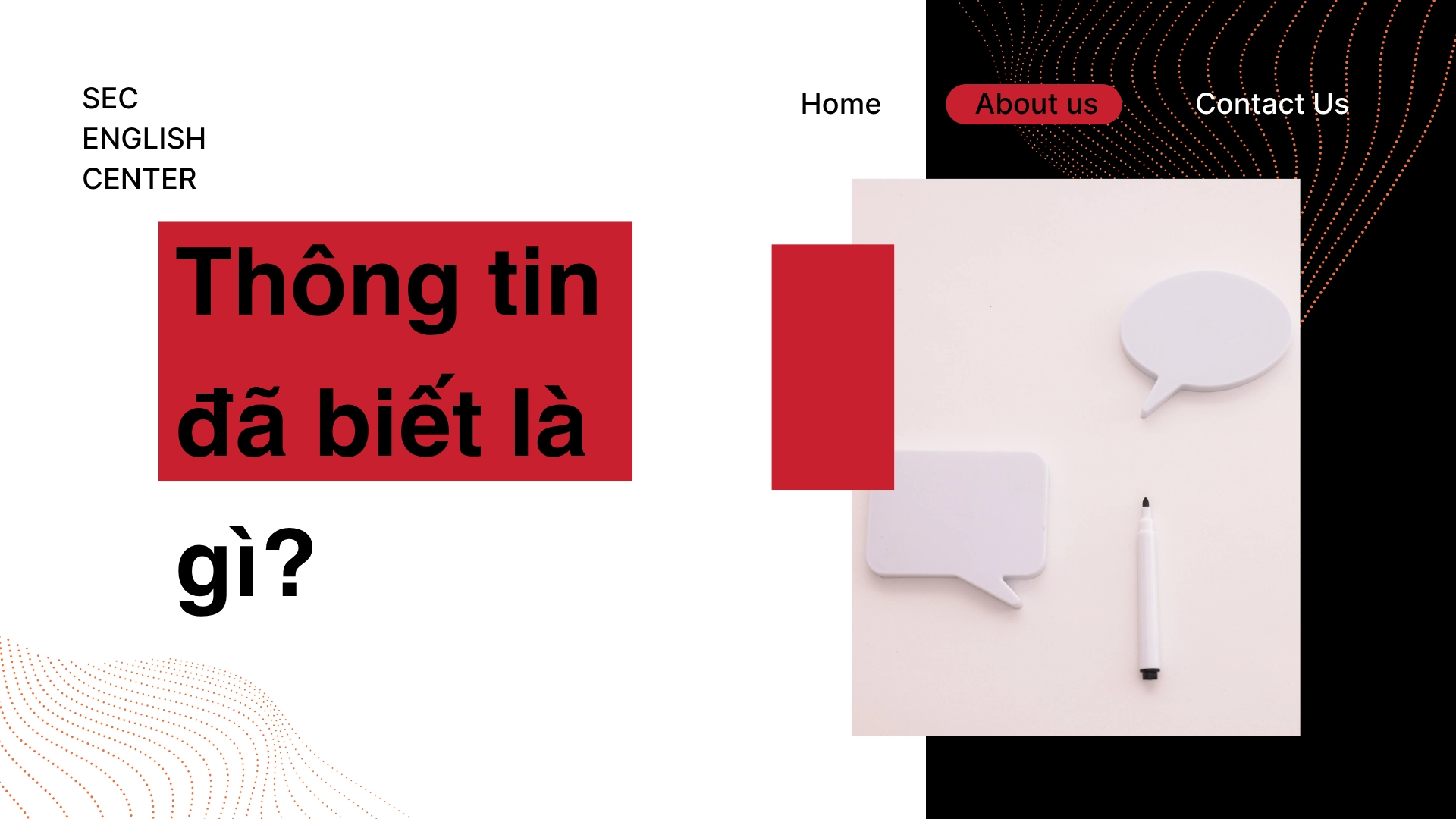 Thông tin đã biết