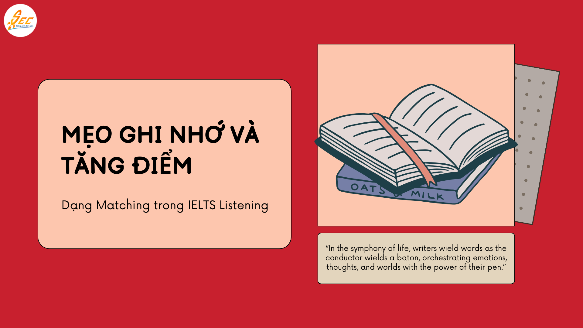 Matching Questions trong IELTS Listening 