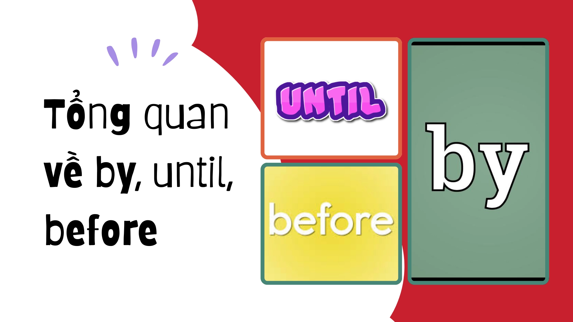 Phân biệt by until before
