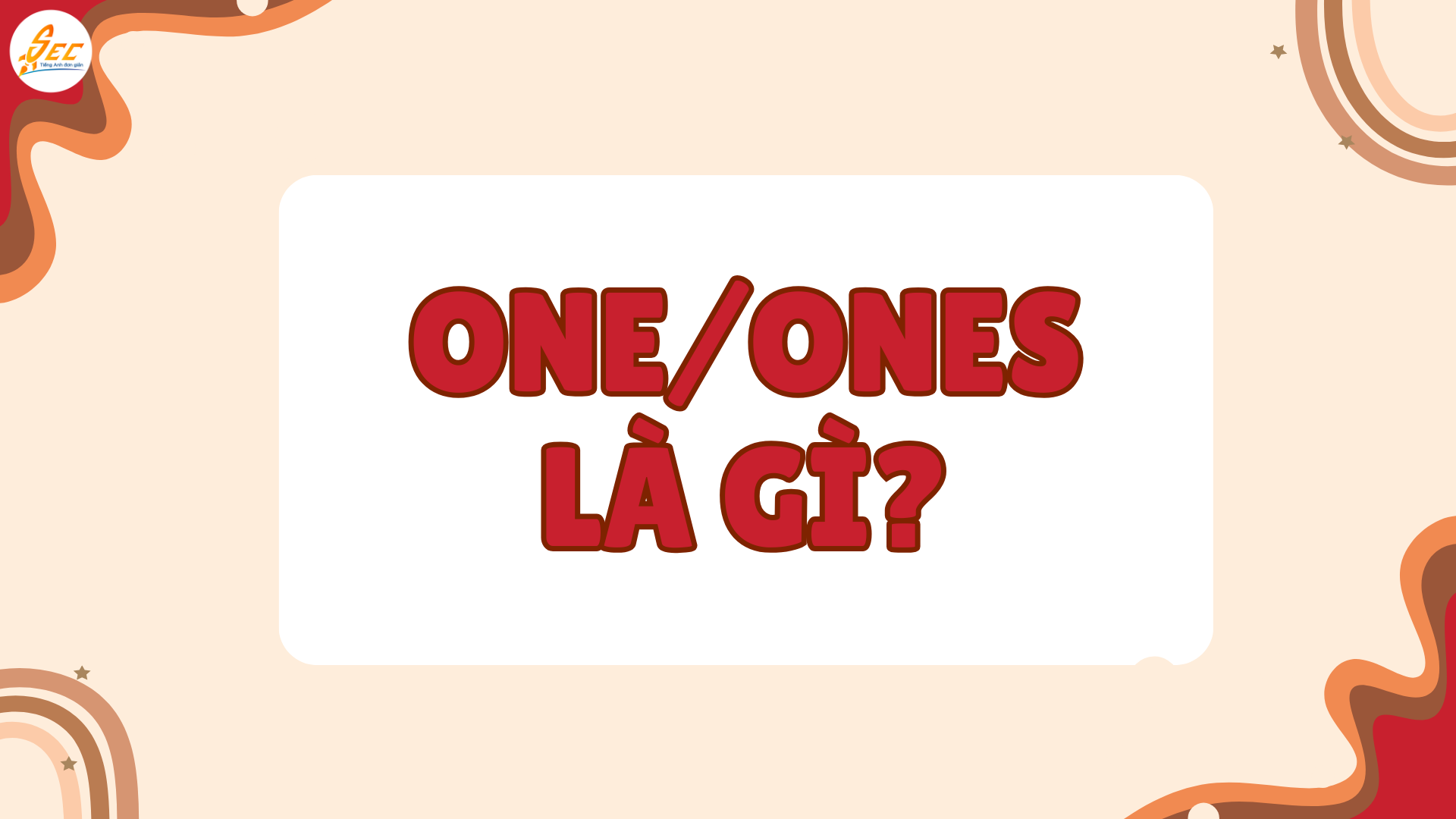 One/ones tránh lặp danh từ