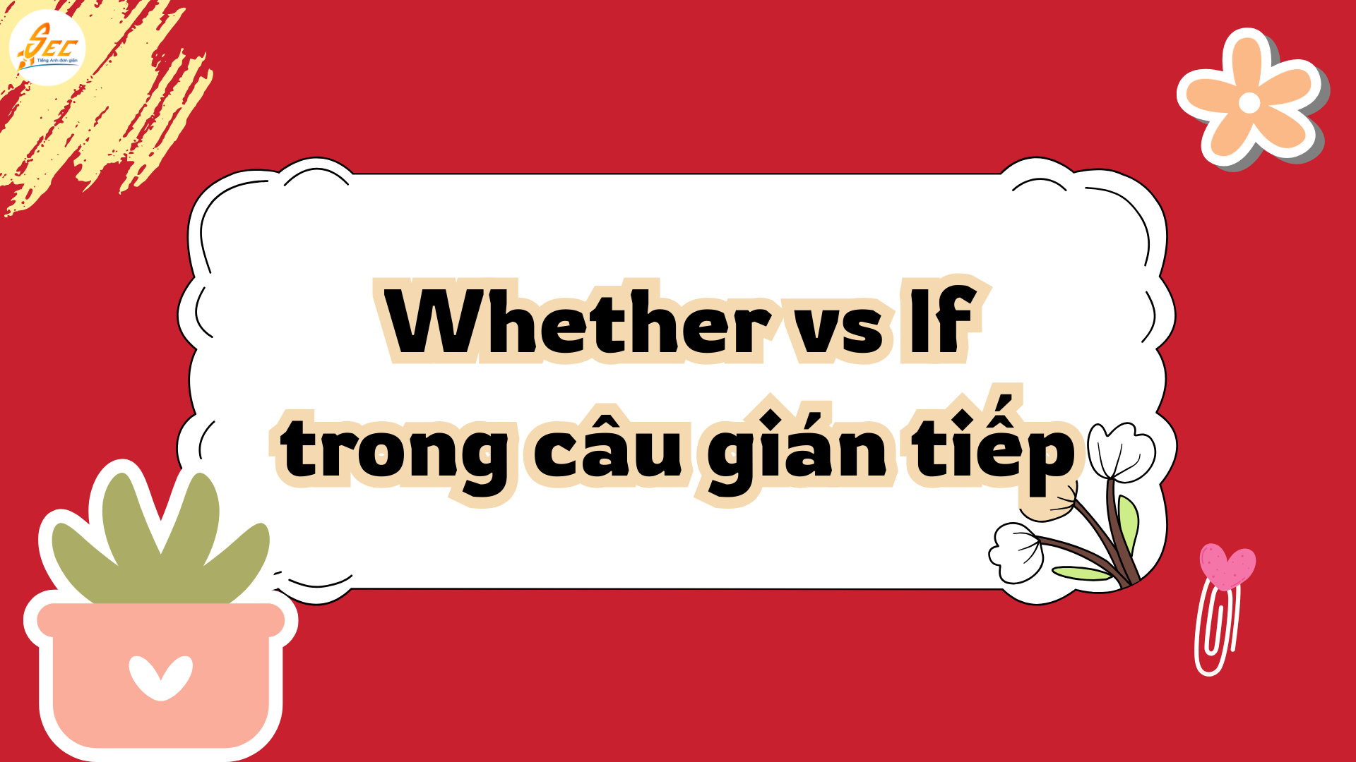 Whether vs If trong câu gián tiếp