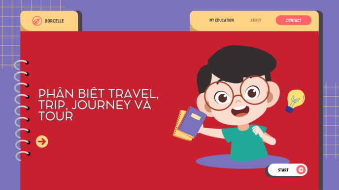Phân biệt Travel, Trip, Journey và Tour